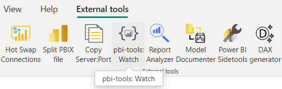 PbiToolsWatchPS: Extract and save your Power BI Desktop source code with a single click!
